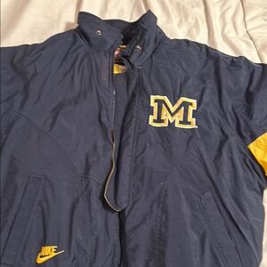 Nike Blue and Yellow Varsity Bomber Jacket